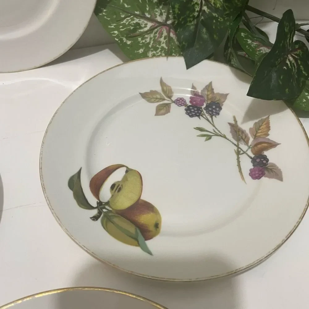 Royal Worcester Evesham Gold Bread Plates 6 5/8